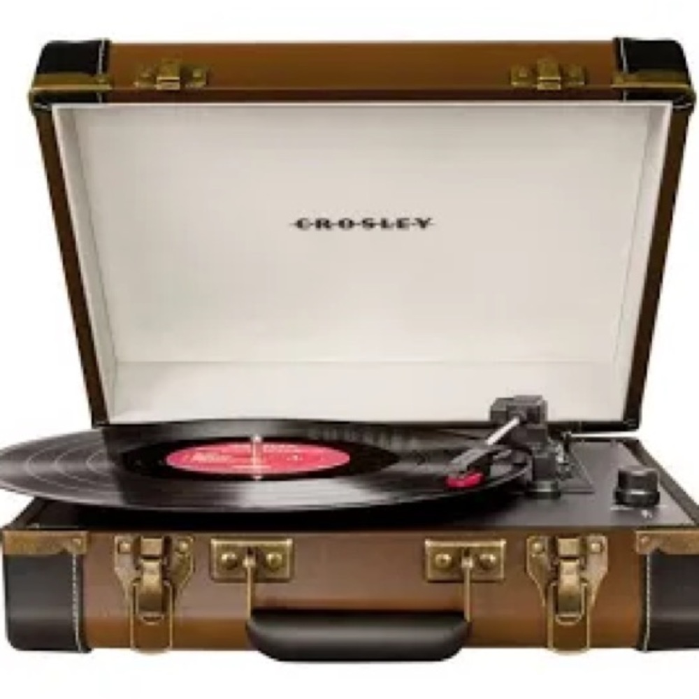 Crosley Black and Brown Suitcase Turntable